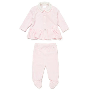 Baby Girls Jumbo Velour Jacket & Pants - Pink