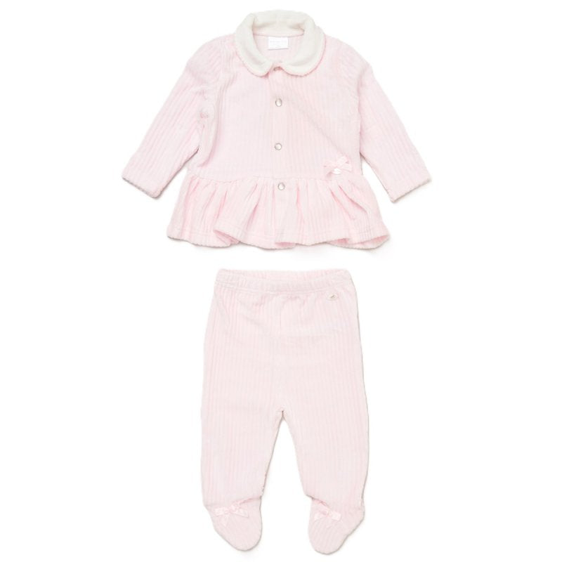 Baby Girls Jumbo Velour Jacket & Pants - Pink