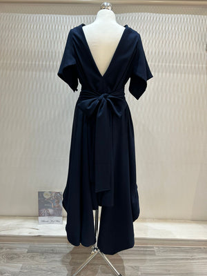 Blonde & Wise Wendy Dress With Waterfall Sleeves - Navy