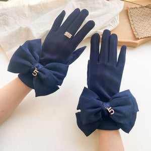 Crystal Ring Gloves - Navy