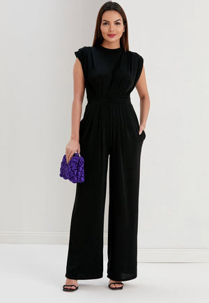 High Neck Jumpsuit - Black