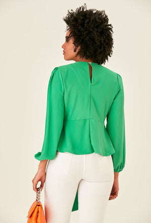 Knot Front Top - Green