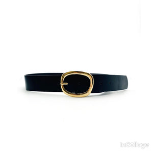 Oval Buckle Belt - Black