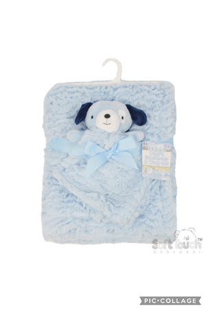 Puppy Comforter & Blanket Set - Blue