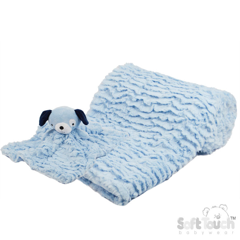 Puppy Comforter & Blanket Set - Blue