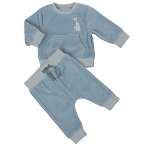 Teddy Jogger Set - Steal Blue