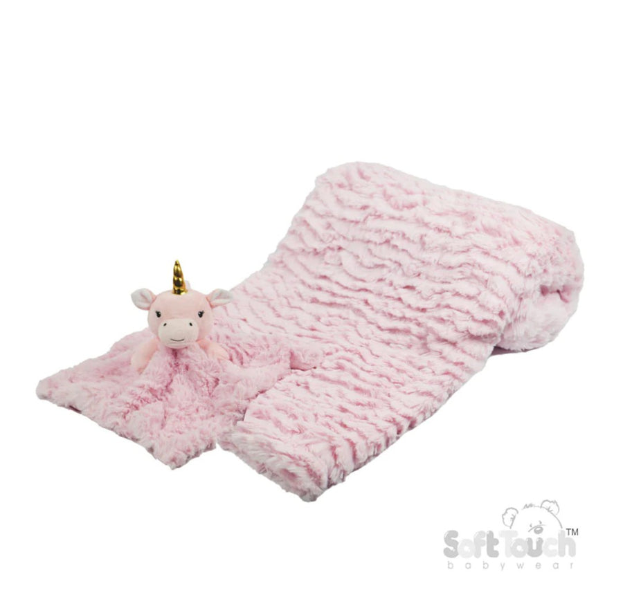 Unicorn Comforter & Wrap Set - Lavender Pink