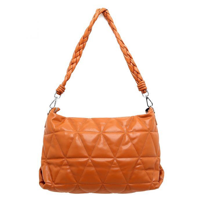 Puffer Handbag - Tan