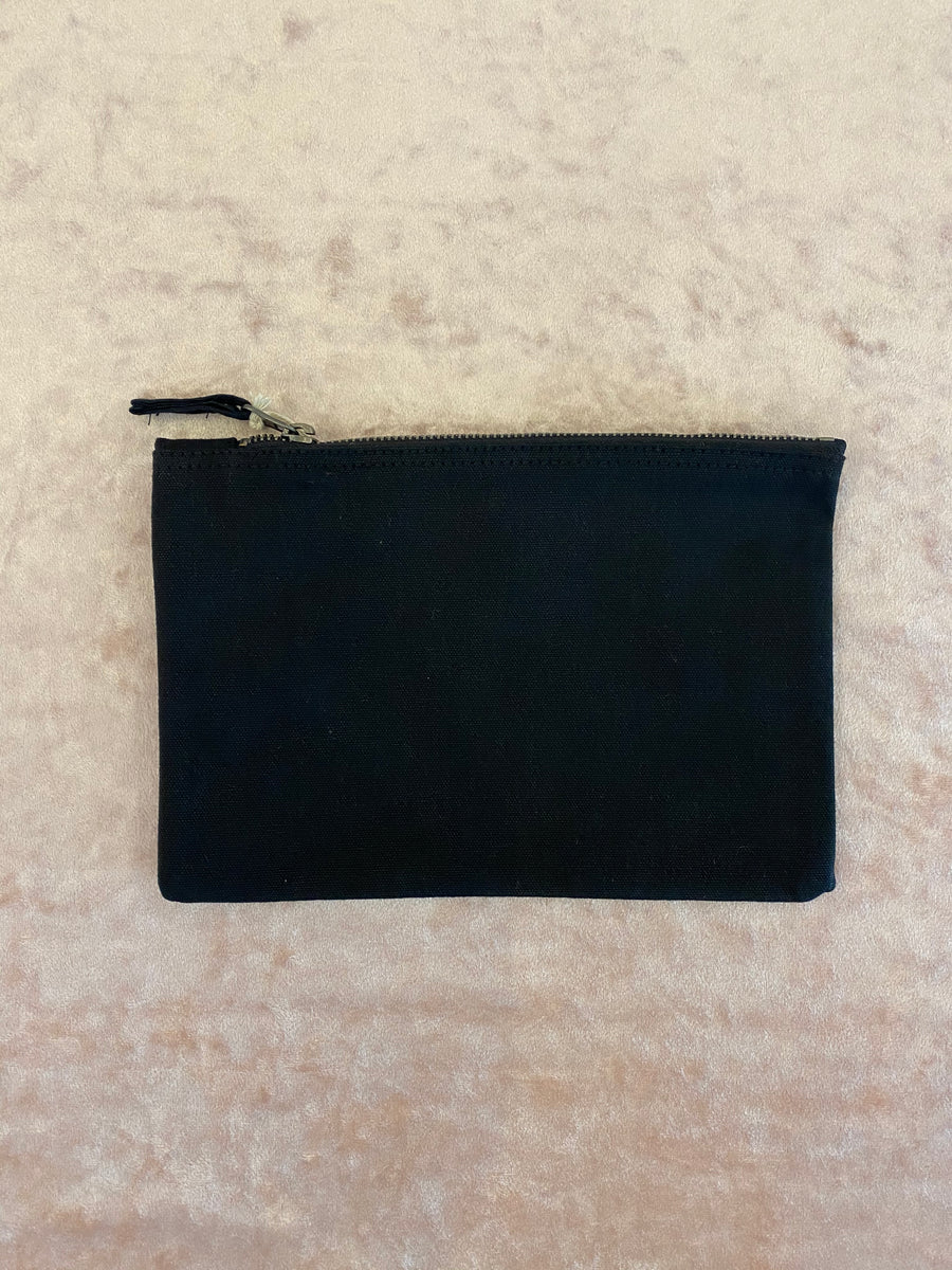 Small Make Up Bag - Black/Silver